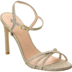 Stuart Weitzman Starla Metallic Sandals Women’s Gold Multi Color Glitter Size 9